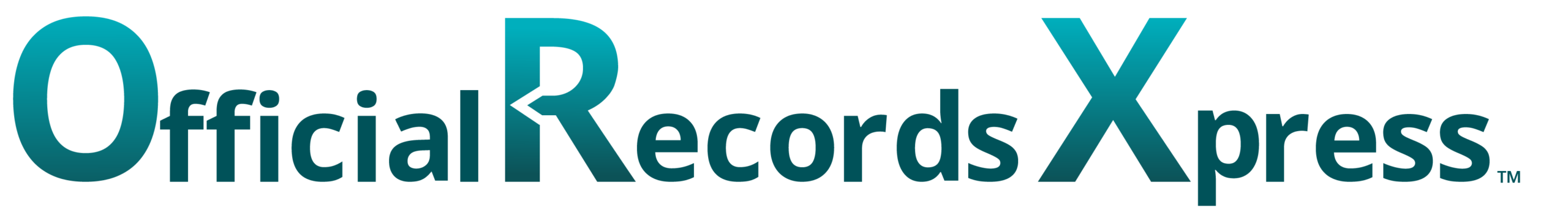 Official Records Xpress Logo Blue Gradient